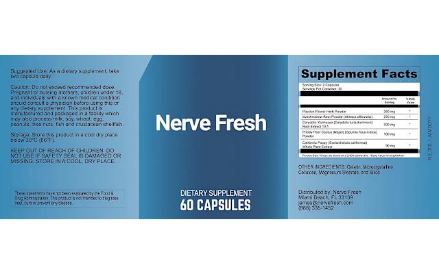 Nerve Fresh supplement facts